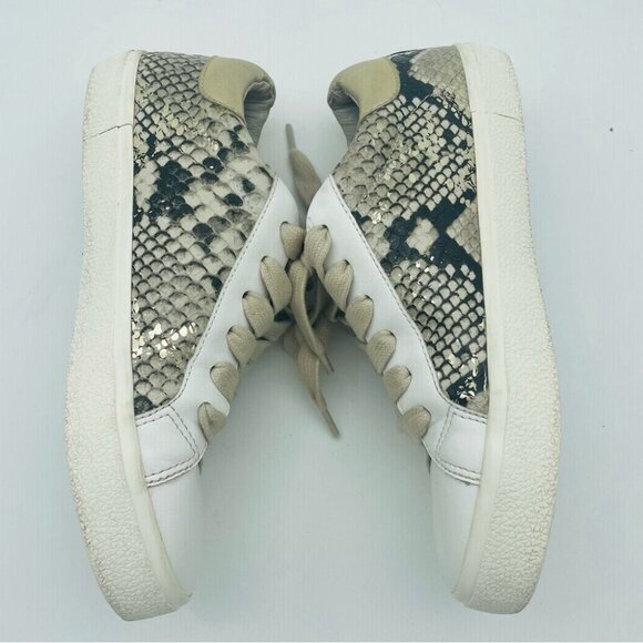 Steve Madden 'Sienna' Multi Snake Sneakers White Leather  Multi-snake, Sz 6 - Picture 14 of 15